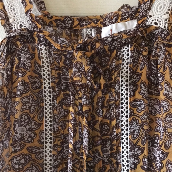 Anthropologie sheer tank top boho romantic - Picture 3 of 7